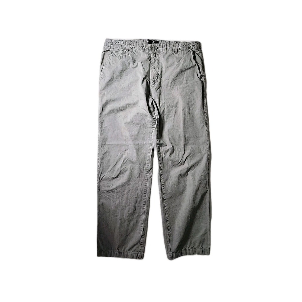 Calvin Klein Men's Chinos 36x31 Gray Lightweight 100% Cotton 5-Pocket Casual Fun